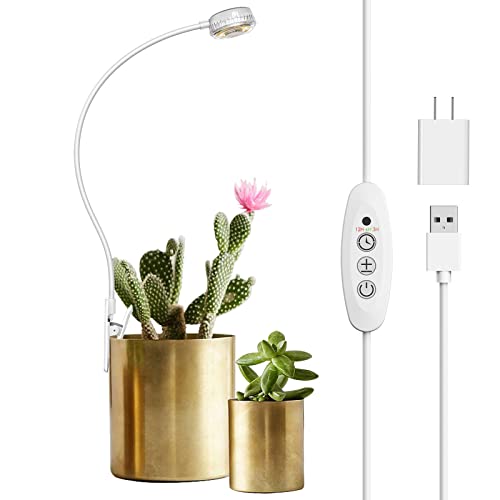 SANSI Grow Lights for Indoor Plants, Pot Clip LED Plant Lights for Indoor Growing, Full Spectrum+ 20W(5W*4) Puck Grow Lights for Indoor Plants