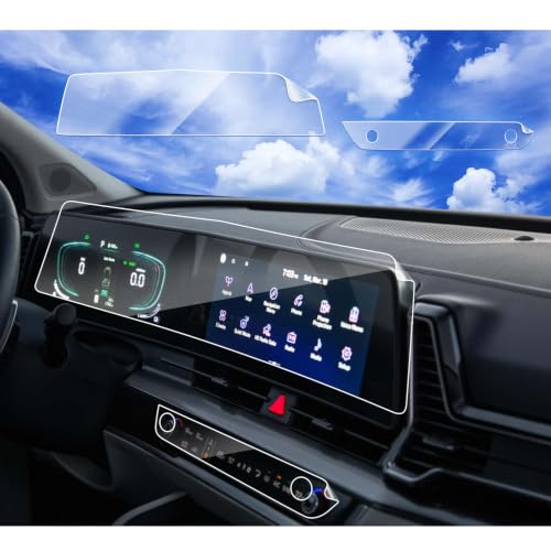(Double Set) ONLY for 2025 Kia Sportage EX X-Line Screen Protector for Kia Sportage 2024 Accessories 2023 2024 2025 Kia Sportage (Hybrid) Dual 12.3Inch 2025 Sportage Nano Screen Protector(NOT FOR 2026) - size: 2025 sportage ex 12.3inch