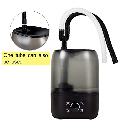 Reptile Humidifier Digital Timing Fog Machine with Double Hose & 4 Liter Reservoir, Automatic Terrarium Fogger for Reptiles/Amphibians/Herps/Vivarium