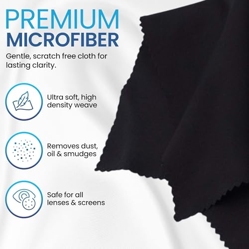 Purity Eyeglass Lens Cleaner Spray Kit - 3 x 8oz Lens Cleaner Spray Bottle - style: 5 Piece Set - 3 (8oz Lens Spray) + 2 (Microfiber Cloth)