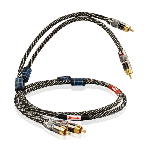 Audiophile HiFi 4.92ft Audio RCA Cables - 2RCA Male to Male - size: 4.92 ft