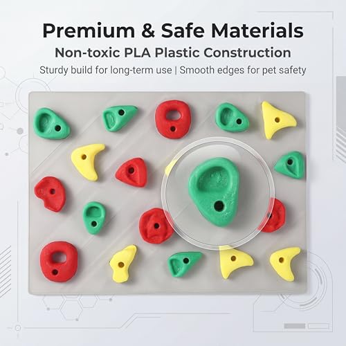 Climbing Wall for Reptiles, 2 Set Plastic Reptile Tank Accessories for Bearded Dragons Leopard Geckos, Bearded Dragon Toys & Wall Climbing Gecko Habitat Decor