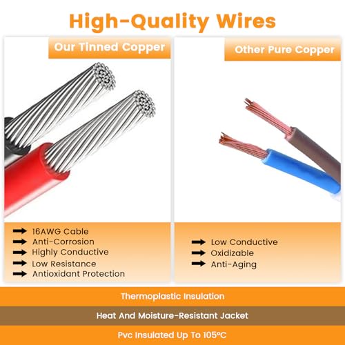 2 Pcs D-eutsch DT 2 Pin Connector with 16 AWG Cable Wire - size: DT 2Pin, 2Pcs