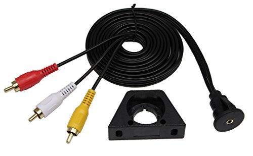 6 Feet RCA to 3.5MM AUX Panel Mount Cable 3RCA Male to 3.5mm Female AUX Audio AV Video Dashboard Panel Extension Flush Mount Cable for Car Boat Truck Yacht Motorcycle(2 M,3 RCA to 3.5mm) - color: 2M, 3RCA to 3.5mm