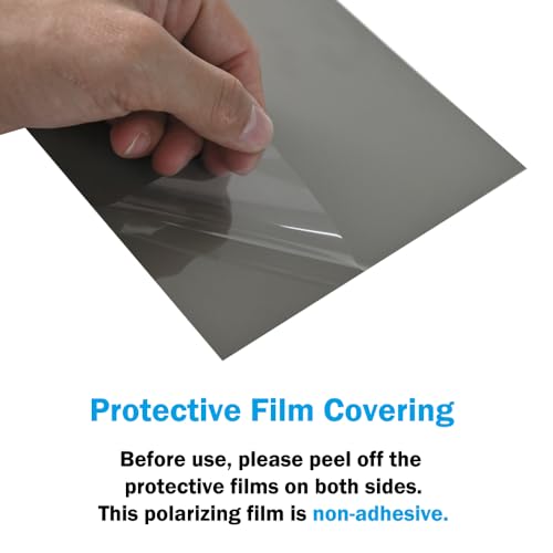 Polarized Film Sheets 3 PCS 7.8 x11.8inches/20x30cm Polarizer Linear Polarizing Filter Non-Adhesive for Educational Physics Photography Lighting