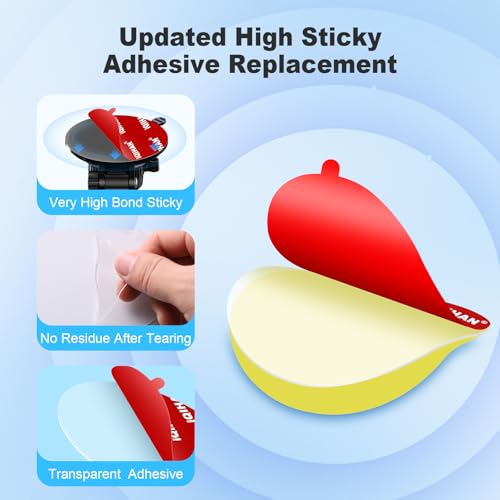Dashboard Sticky Pad for Car Phone Mount, Strong Adhesive Sticker Double-Sided Anti Slip Gel Pad Adhesive Replacement Mounting Tape for Magnetic Car Cradle Magnet Phone Holder (3.15" / 80mm) - size: 3.15" / 80mm