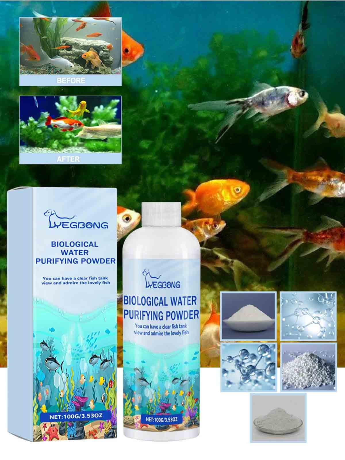 Fish Tank Water Purifier Seaweedcide Powder | Water Clarifier for Aquariums | Removes Seaweed & Impurities | Safe Non-Toxic Formula | Maintains Clean Clear Water | 1 Pack | Easy Use for Healthy Fish