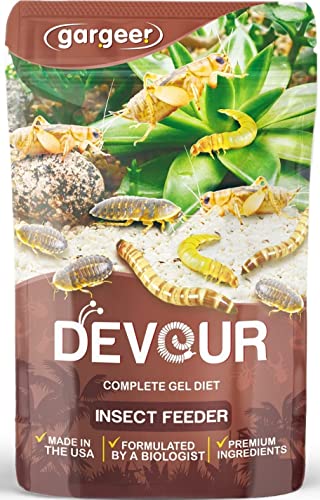 Gargeer Bugs and Insects Food. Complete Gel Diet for Roaches, Crickets, Worms, Dubia, Fly, etc. Made in The USA, Using Premium Nutritional Ingredients. 3oz Powder Turns into 1 Pound of Ready Food. - size: 3 Ounce (Pack of 1)