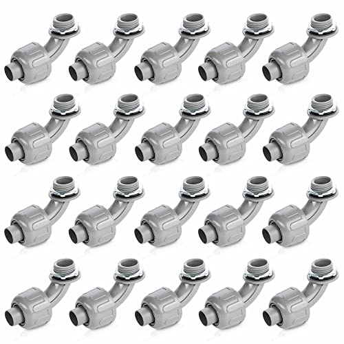 (20 Pack) Yariwiz 1/2 Plastic Liquid Tight Conduit 90 Degree Elbow - style: 1/2" Elbow-20 Pack