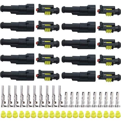1Pin Waterproof Connector, 10 Kit Auto Electrical Connectors. - size: 1Pin connector--10 kit