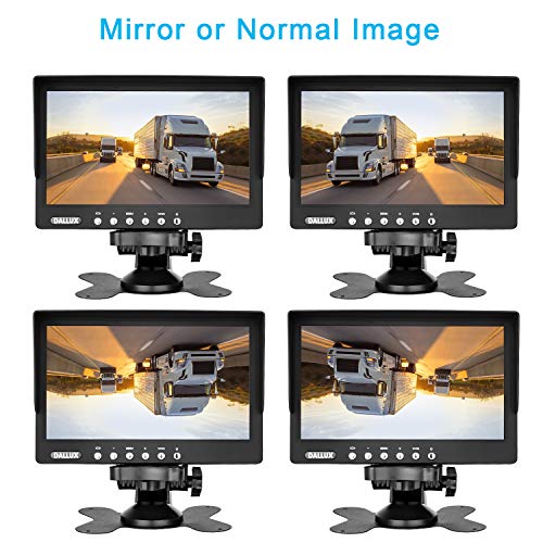 Truck Backup Camera Monitor kit,Heavyduty Vehicle Waterproof Night Vision Wide Angle Rearview Cab Cam+7 inch Screen+66ft Extension Cable for Bus/Van/Fifth Wheel/Trailer/RV/Camper/Pickup/(12V-24V) - color: DL001