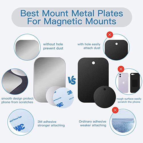 OWLKELA 10 Pcs Mount Metal Plate, Silver - color: Silver