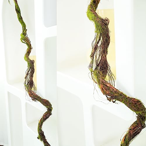 70.86" Fake Tree Branches Grapevine Moss Garland Wall Vines | Artificial Reptile Climbing Twigs Tree Trunk for Cherry Blossom Flowers Hanging Wedding Garden Halloween Outdoor Decoration - size: 5ft 11in