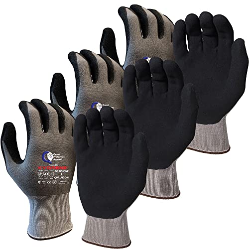 Quest Protective Apparel Cut Resistant Work Gloves (ANSI A1) – Lightweight Gloves for Gardening, DIY, Mechanical & General Handling – Breathable Grip Gloves for Men & Women – Large, Pack of 3 - size: Large, style: Pack of 3
