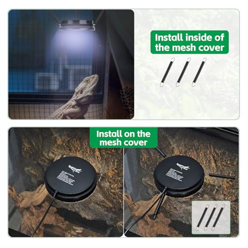 UVB Light for Reptiles with Dimming, LED UVB Light Bulb Fixture for Bearded Dragon Gecko Lizard Turtle Snake, Adjustable Brightness UVA UVB Lamp for Tropical & Desert Reptile Tank Accessories 6W Black - size: 6W-Balck