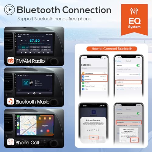 Haudio 10.1-Inch Double-DIN Android Car Stereo, Wireless Apple CarPlay and Android Auto, 2GB RAM, 64GB Storage, Bluetooth, Backup Camera, GPS Navigation, Wi-Fi, FM/AM/RDS Radio, 1280 x 720 Touchscreen - size: 10.1 inch
