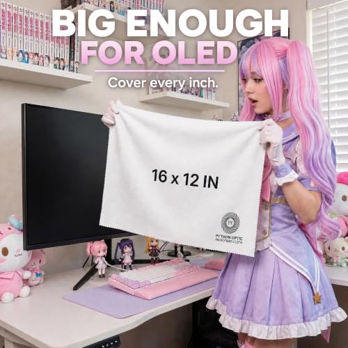 Premium OLED & QD-OLED Microfiber Cleaning Cloth, 12 x 16 in