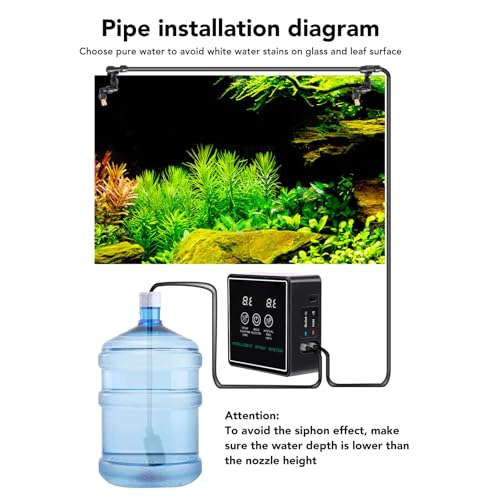 Reptile Humidifiers, Smart Spray System Automatic Timing Fogger with 360 ° Adjustable Misting Nozzles, Built in Pump, for Terrarium, Rainforest Plants