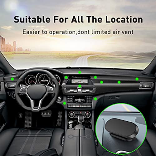 Magnetic Phone Holder 2 Pack, 360 Rotating Universal Car Mount, Compatible with Smartphones, Suction Shell Absorbs, Fits iPhone, Huawei, Xiaomi