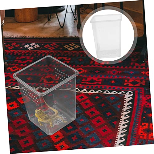 Abaodam 3Pcs Reptile Feed Bins Spider Enclosures with Ventilation for Snails Tarantulas and Other Creatures Habitat Box for Pet Observations