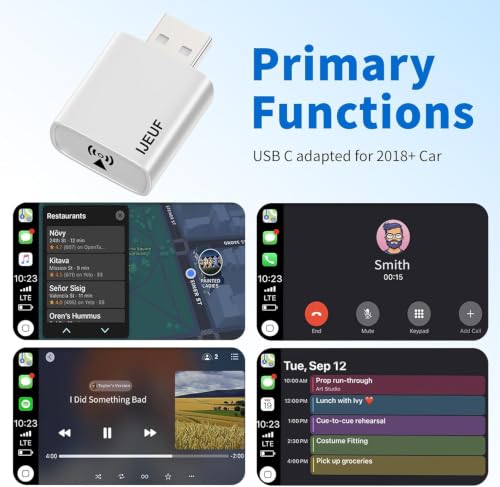 Wireless CarPlay Adapter (Grey) - color: Grey
