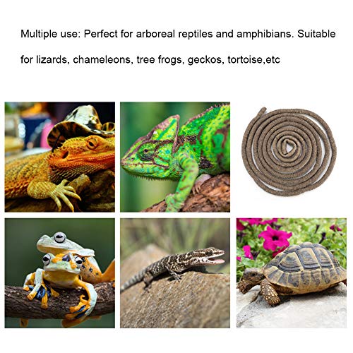 Artificial Reptile Climbing Branch | 9.84ft Bendable Rattan Vine for Lizards/Chameleons/Tree Frogs | Flexible Jungle Environment Decor with Suction Cups (S(283 X 180mm / 11.14 X 7.09in)) - size: S( 283 X 180mm / 11.14 X 7.09in)