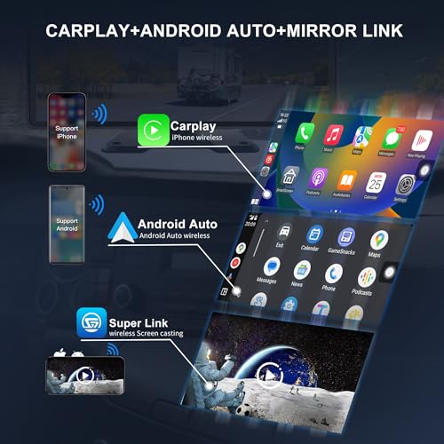 PARKVISION 10.36" 4-Channel RV Backup Camera System Carplay & Android Auto