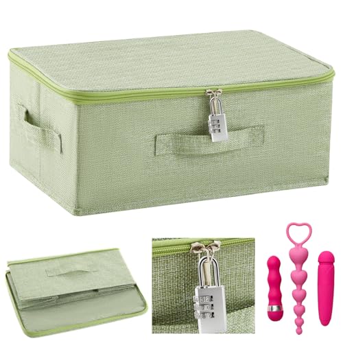 Briwooody Discreet Lockable Toy Bag,Light Green,15 X 10 X 6.3 In - color: Light Green, size: 15 x 10 x 6.3 Inch
