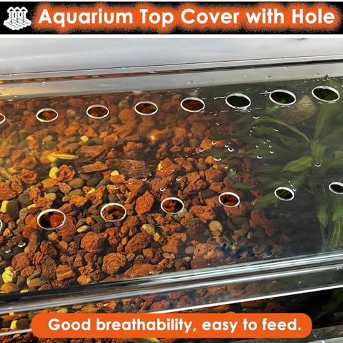 Acrylic Aquarium Anti-Jump Cover, Cat-Proof Terrarium Lid, Fish Tank Hood with Vent Hole, 8-20 Inch Wide, Top Mount Fish Tank Protection - size: L30xW20cm/11.8x7.9in