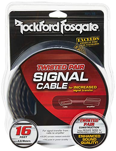 Rockford Fosgate 16-Feet Twisted Pair Signal Cable - size: 16 ft