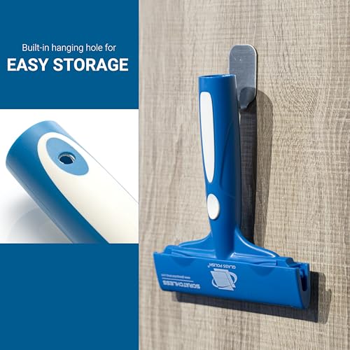 Glass Polish 6 inch (150mm) SCRATCHLESS Professional Scraper for Glass, Windows, Tiles and Any Smooth Surfaces - Comes Fitted with Stainless Steel Blade