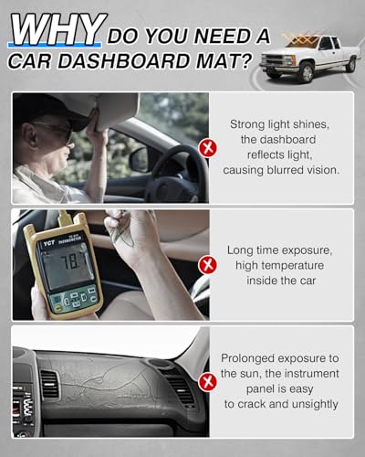 Cartist Dash Cover for 1995 1996 Chevrolet Silverado C/K 1500 2500 3500 - size: 68.50*18.50(Silverado&Tahoe 95-96)