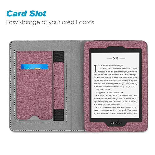 Fintie Stand Case for 6" Kindle Paperwhite 10th Gen 2018, Plum - color: Plum