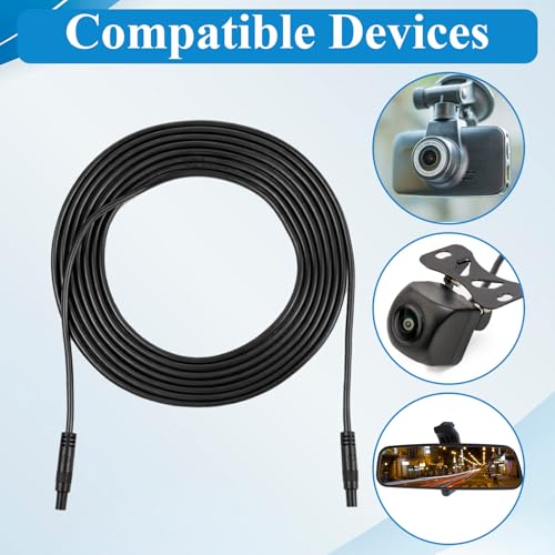 4Pin Backup Camera Extension Cable 10Ft Pure Copper Shielded Dash Cam Rear View Reverse Camera Extension Wire
