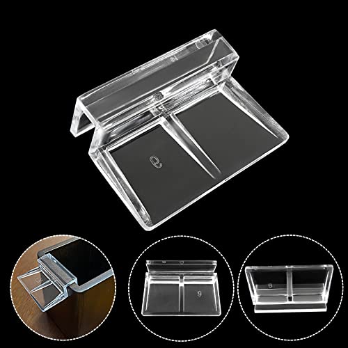 20 Pack Aquarium Lid Clips DIY Aquarium Lid Holder Clear Acrylic Fish Tank Support 6MM Aquarium Glass Holder(6MM) - size: 6MM