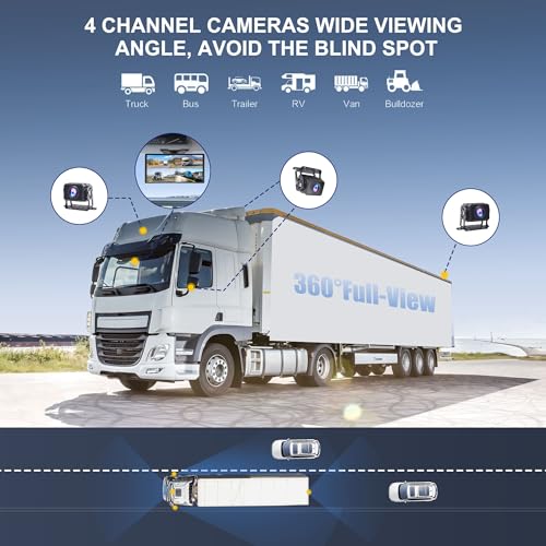 PARKVISION 10.36" 4-Channel RV Backup Camera System Carplay & Android Auto