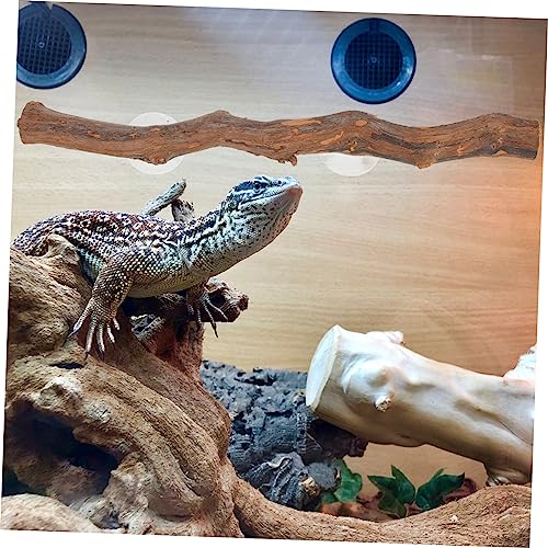 Reptile Climbing Branch Suction Cups Natural Grapevine Wood Lizard Toy for Terrarium Decor for Bearded Dragons and Geckos 12-inch Length