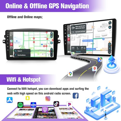 Leadfan Car Stereo for (JBL Version) Toyota Sienna 2004 2005 2006 2007 2008 2009 2010, 9 Inch Screen for Sienna, with Carplay Android Auto GPS FM Backup Camera 2G+32G
