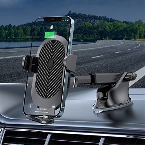 Phone Holder Car Universal Car Phone Holder Automobile Accessories Dashboard [Military-Grade Suction & Stable Clip] Air Vent Windshield Phone Mount Fit for iPhone Android Smartphones