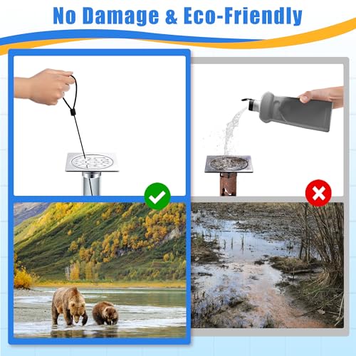 30 Inches Drain Snake Hair Drain Clog Remover, Upgraded Anti-break Metal Sink Snake with Nylon Layer, Plumbing Snake Drain Cleaner Tool for Shower Drain, Bathroom Clogs, Kitchen Sink (5 Pack)