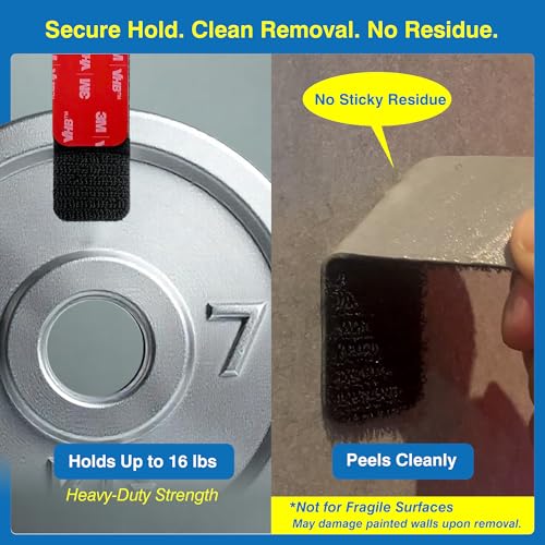 8 Sets Heavy-Duty Adhesive Hook and Loop Strips, 1.2" × 3.2"