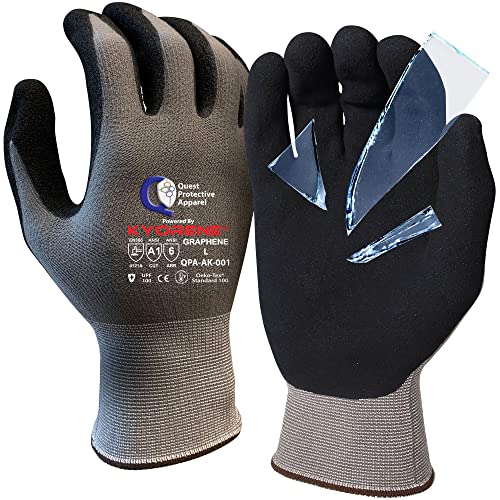 Quest Protective Apparel Cut Resistant Work Gloves (ANSI A1) – Lightweight Gloves for Gardening,DIY, Mechanical & General Handling – Breathable Grip Gloves for Men & Women – Small, Case of 72 - size: Small, style: Pack of 72