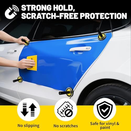 TECKWRAP Car Vinyl Wrap Magnets, 4 Pack
