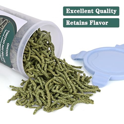 Timothy Hay Pellets 6.4oz for Rabbits & Tortoises | 100% premium timothy pellets with balanced nutrition for rabbits and tortoises