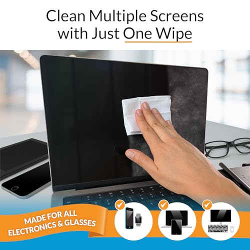 iCloth Screen Cleaner Wipes Individually Wrapped Travel Size Streak-Free (24 Large Wipes) - size: 24 Large Wipes