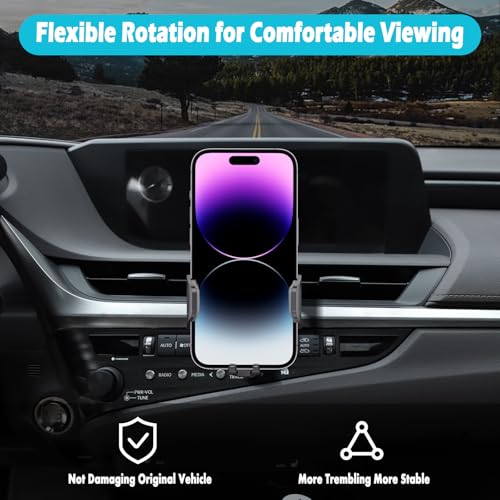 Car Phone Holder Fits for Lexus ES 350 300h 250 2019-2021 Accessories,Thick Cases Friendly,Cell Phone Mount for 4.7-7 in Phones,360 Degree Rotation,Easy to Install - size: ES 350 300h 250 2019-2021