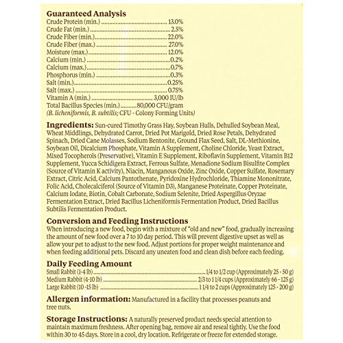Kaytee Food from The Wild Natural Pet Rabbit Food, 4 Pound - size: 4 Pound (Pack of 1)