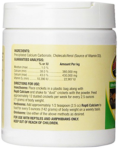 Zoo Med Reptile Calcium with Vitamin D3, 8-Ounce - size: 8-Ounce