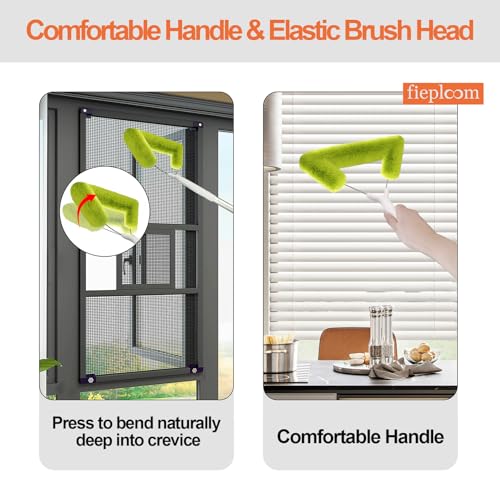 Window Screen Cleaning Brush with 62in Extension Pole