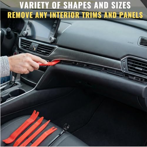 Auto Trim Removal Tool Set (No Scratch Plastic Pry Tool Kit) - Auto Trim Tool Kit Car Tools, Easy Door Panel Removal Tool, Fastener Removal, Clip, Molding, Dashboards, Interior Trim Tools